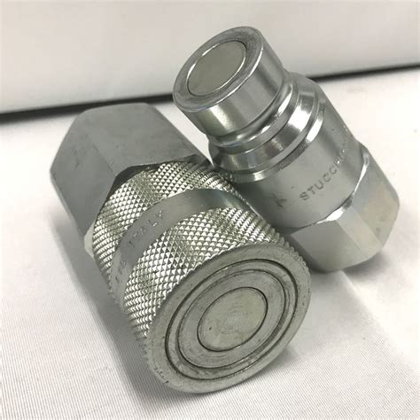 skid steer hydraulic quick coupler|1 flat face hydraulic coupler.